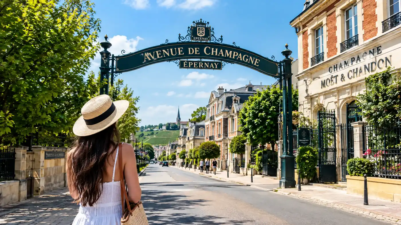 Epernay-Champagner-Touren besuchen die Avenue de Champagne