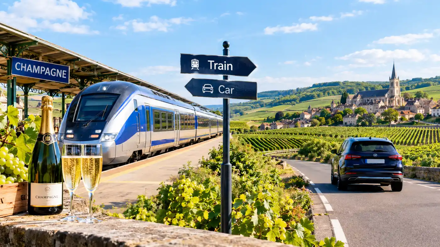 Cómo llegar de París a Champagne: Tren vs Coche